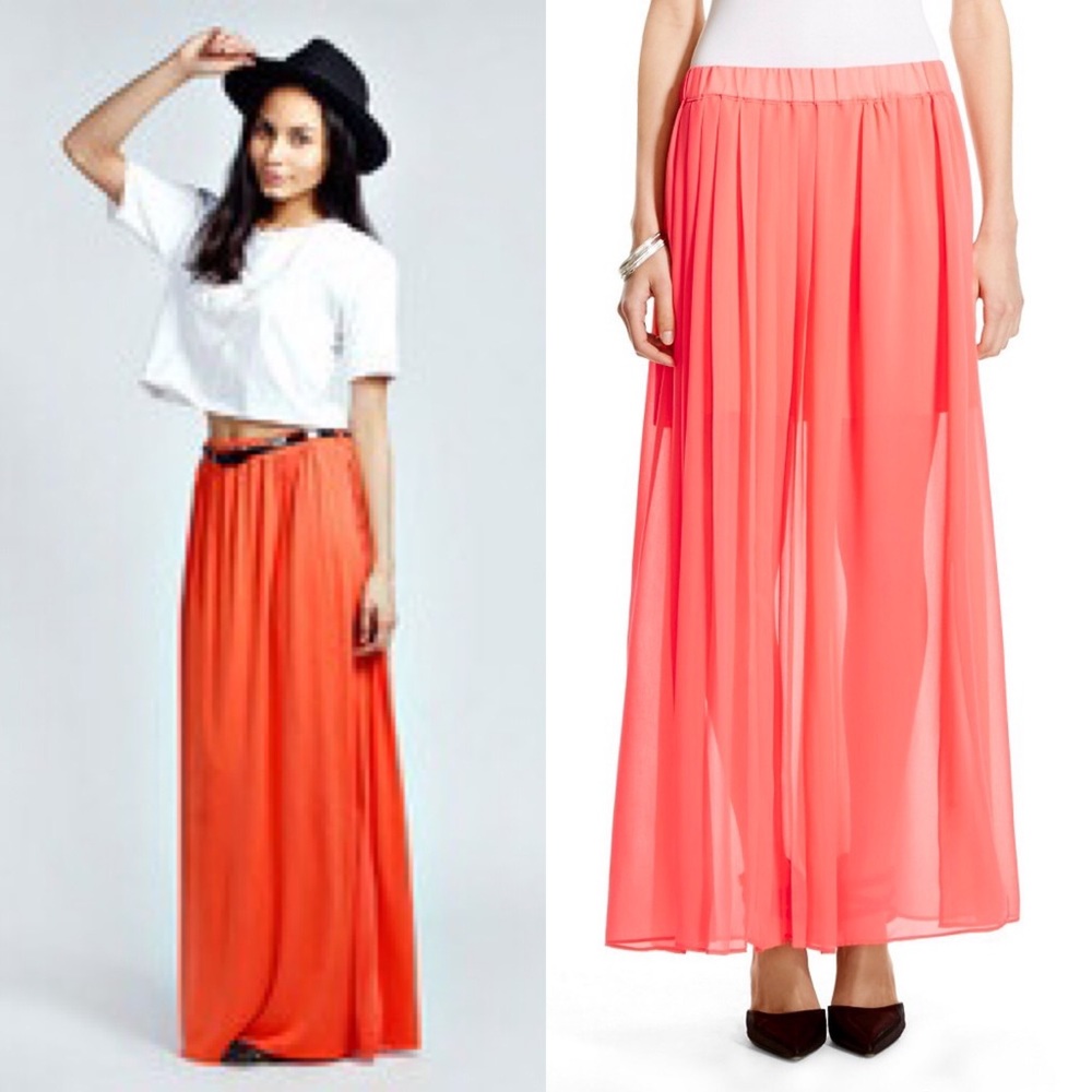 2/$15🆑NWOT MOSSIMO NEON PEACH MAXI SKIRT